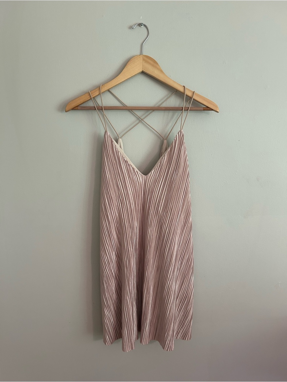 Tobi Satin Slip Dress - Blush